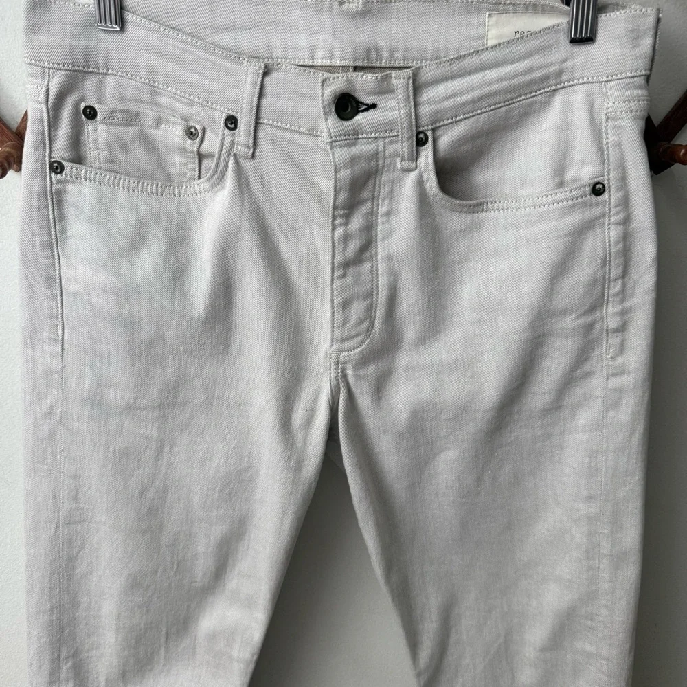 Rag & Bone Fit Slim 2 Ecru Denim Button Fly Jeans